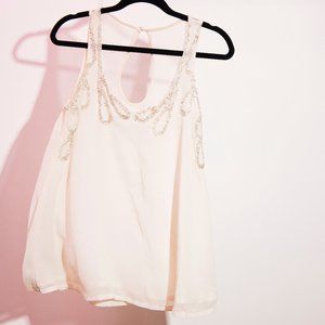 TopShop Sheer Tank w/ Beading